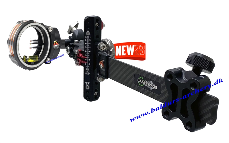 AXCEL LANDSLYDE Carbon Pro Slider Sight - AccuStat II Scope - 3 Pins - .019 - Black